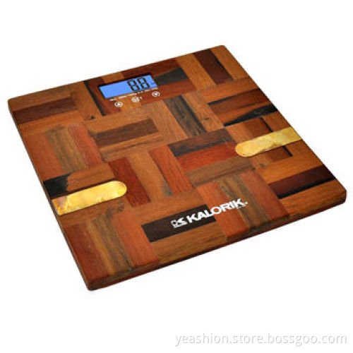 Digital body fat weighing scale, CE and ROHS, bamboo board platform, auto off, over load indication
